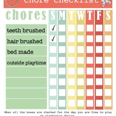 Printable Summer Chore Checklist Simply Being Mommy