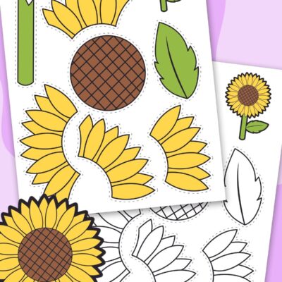 Printable Sunflower Craft Template