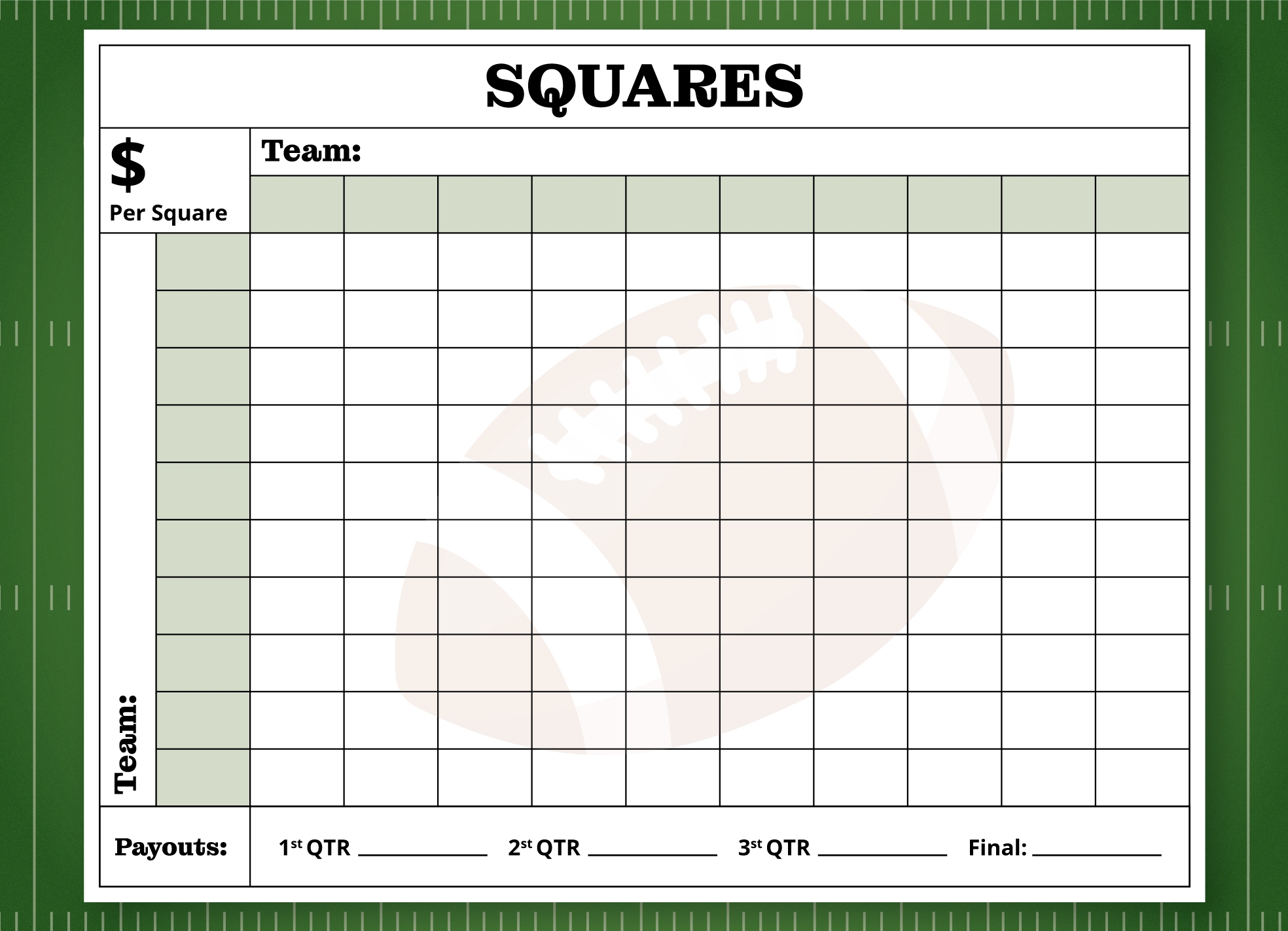Printable Super Bowl Squares Free Google Docs Template Gdoc io Printable Super Bowl Squares Free Google Docs Template Gdoc io