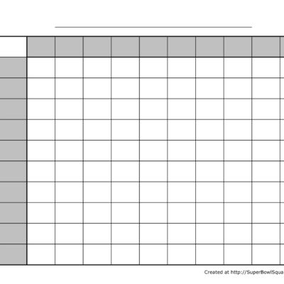 Printable Super Bowl Squares Sheets