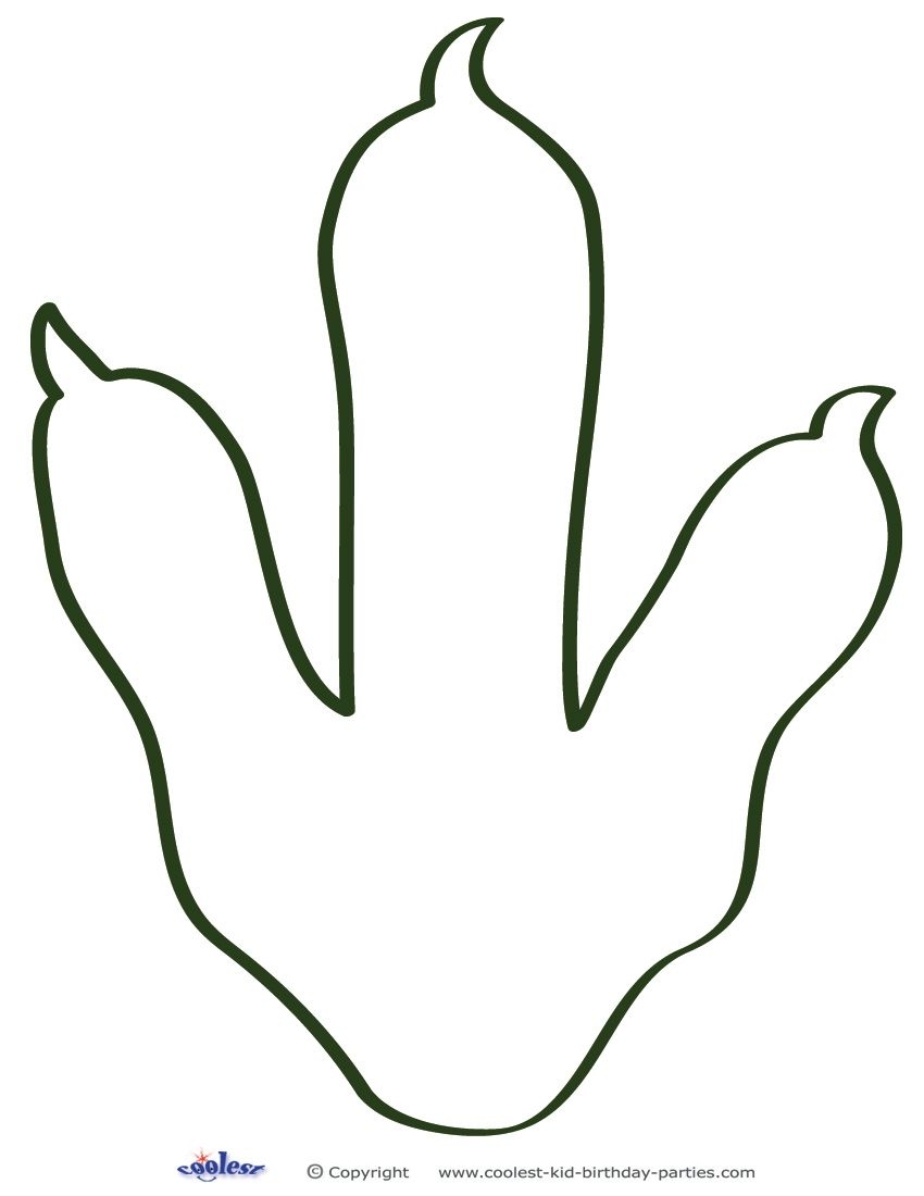 Printable T Rex Dino Footprint Dinosaur Birthday Party Dinosaur Birthday Dinosaur Crafts