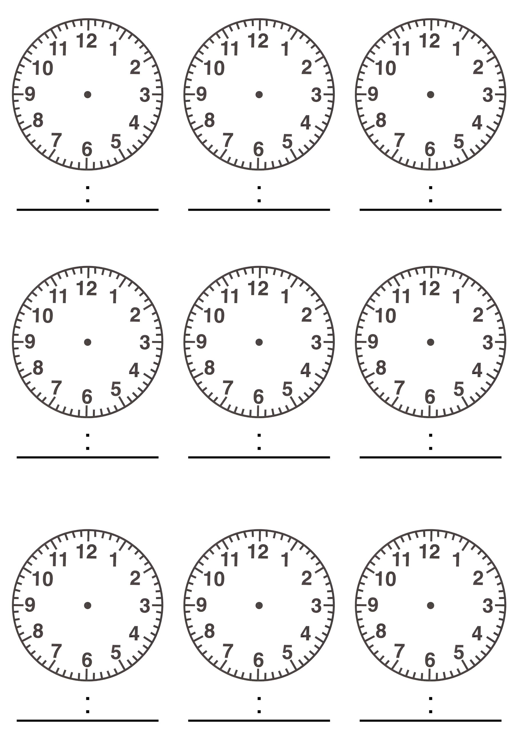 Printable Telling Time Worksheets And IKEA TROMMA Clock Face Template