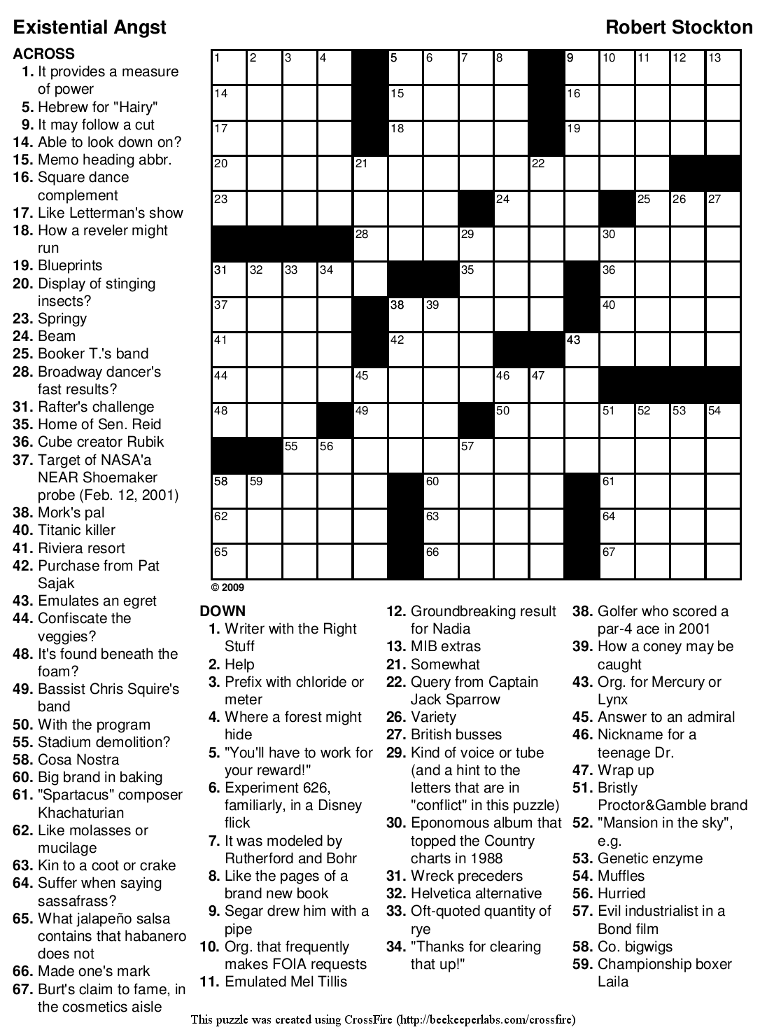 Printable Themed Crossword 97 Existential Angst Beekeeper Crosswords Printable Themed Crossword 97 Existential Angst Beekeeper Crosswords