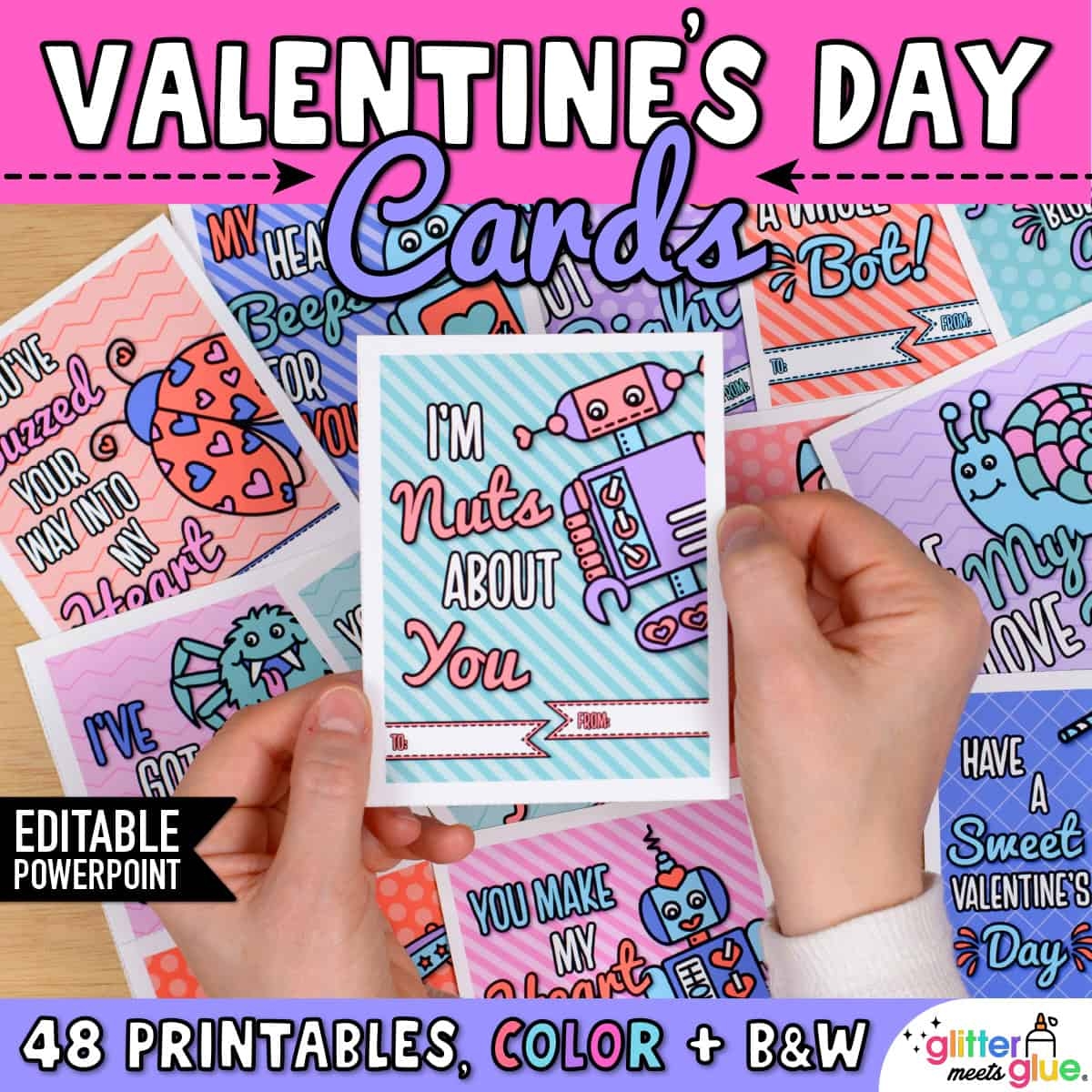 Printable Valentines Day Cards For Students Editable Template