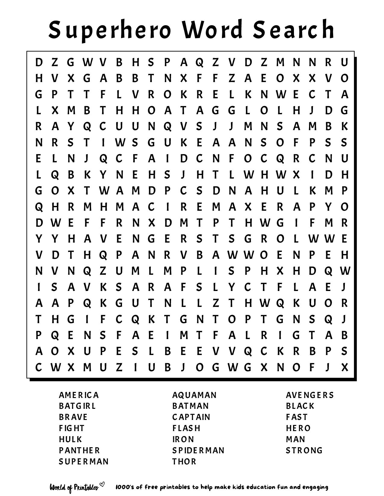 Printable Word Search World Of Printables Printable Word Search World Of Printables