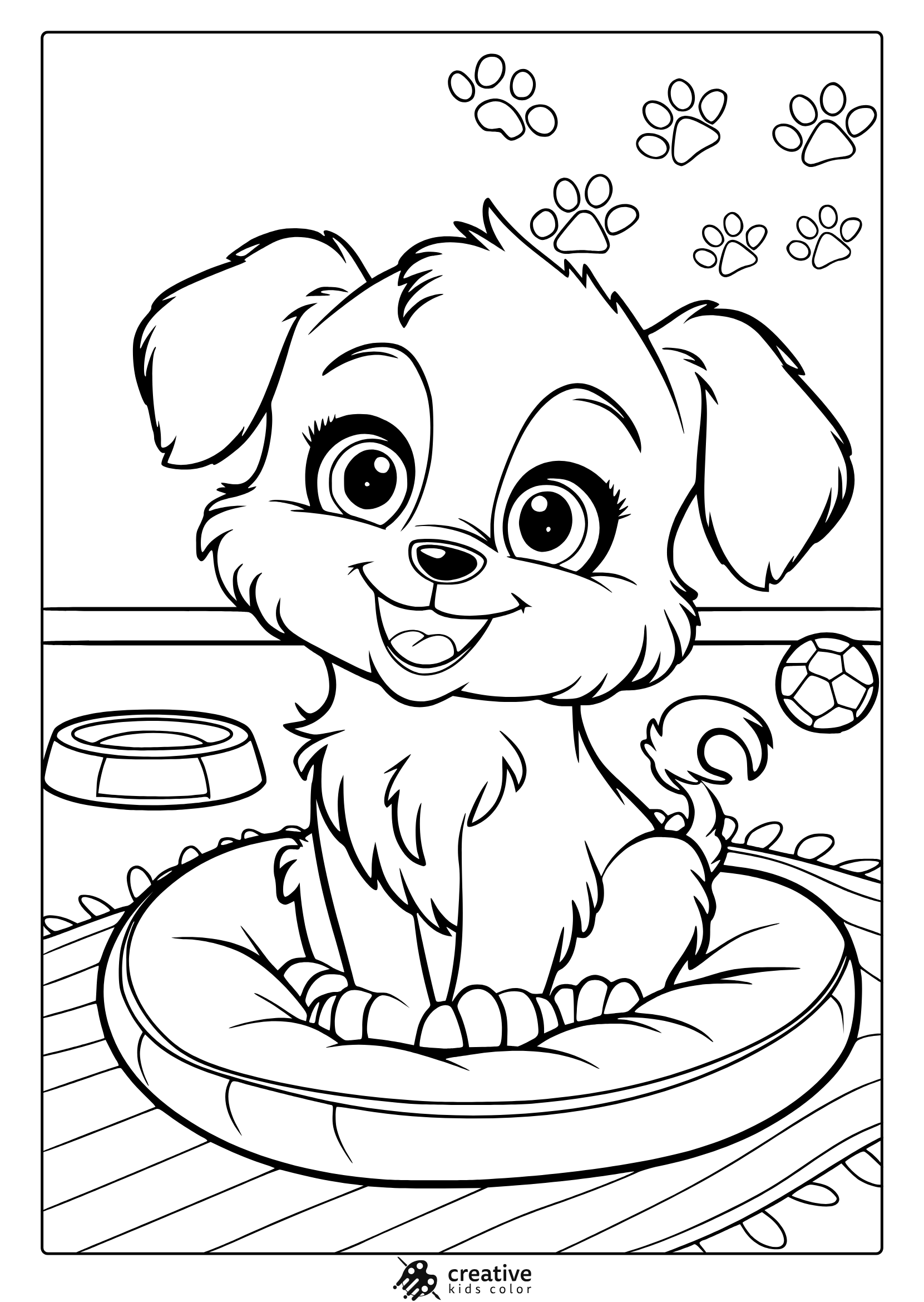Puppy Coloring Pages 25 Free Printable PDF Puppy Coloring Pages 25 Free Printable PDF
