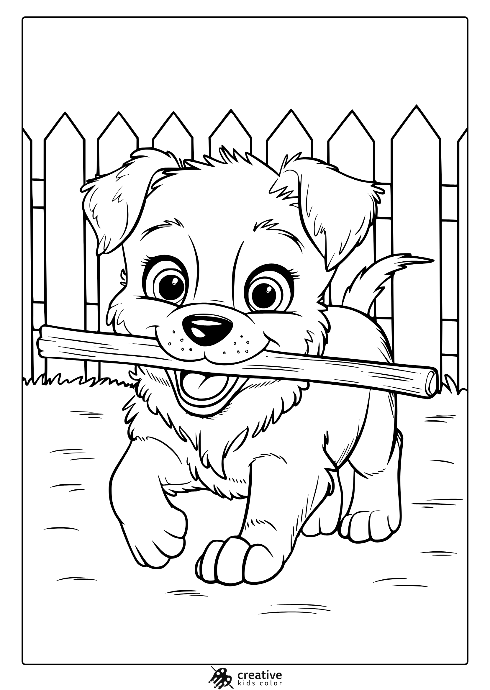 printable coloring page dog