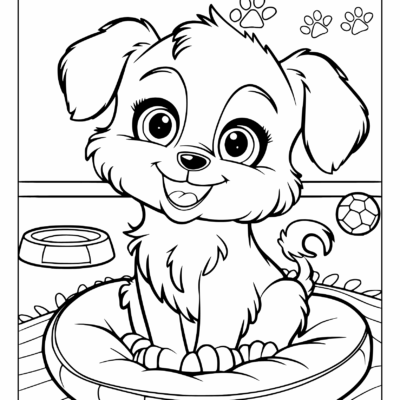 Puppy Coloring Pages 25 Free Printable PDF