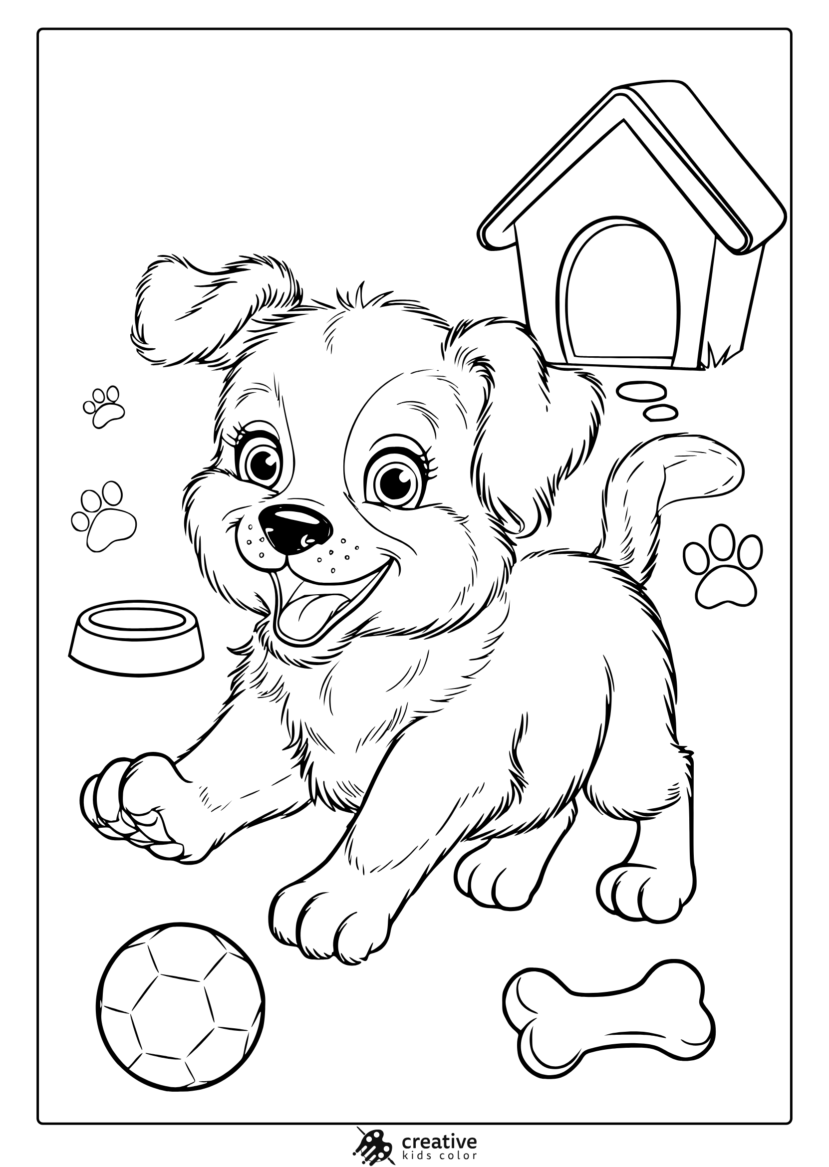 Puppy Coloring Pages 25 Free Printable PDF  Puppy Coloring Pages 25 Free Printable PDF