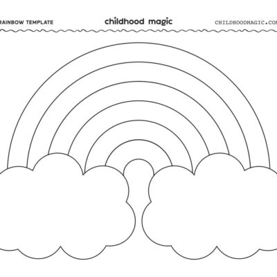 Rainbow Template Free Printable Coloring Page Childhood Magic