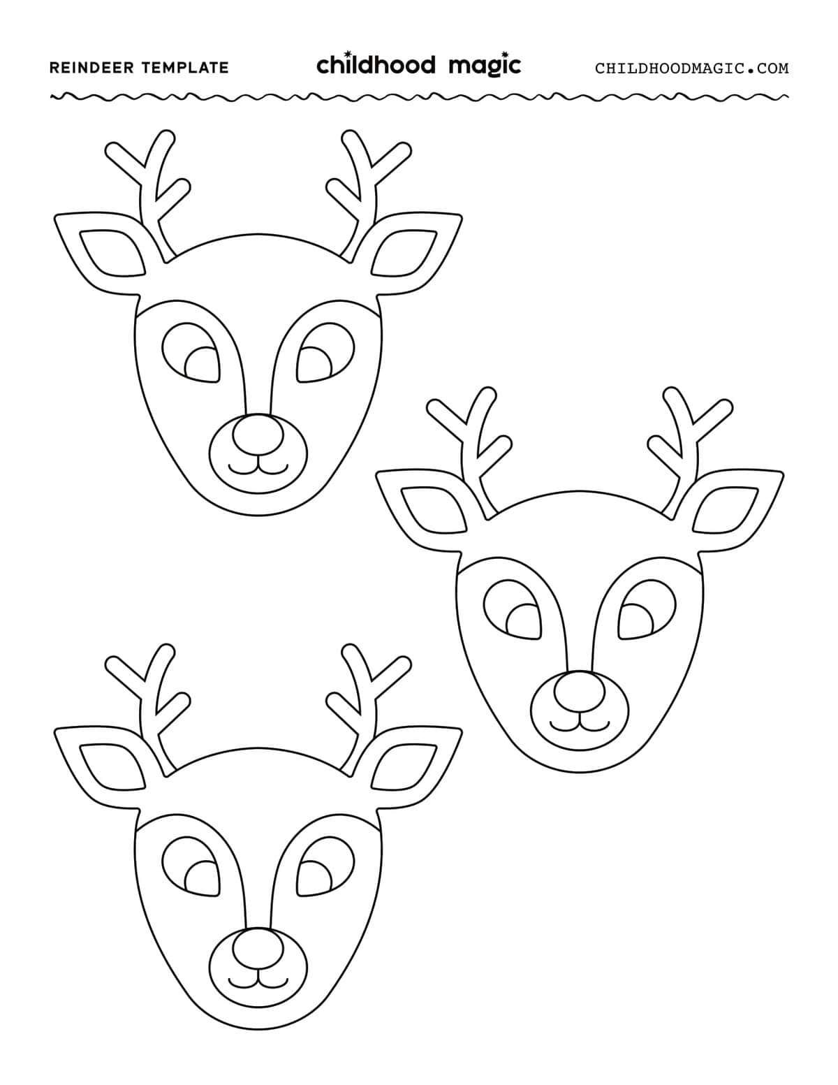 Reindeer Template Free Printable Childhood Magic Reindeer Template Free Printable Childhood Magic
