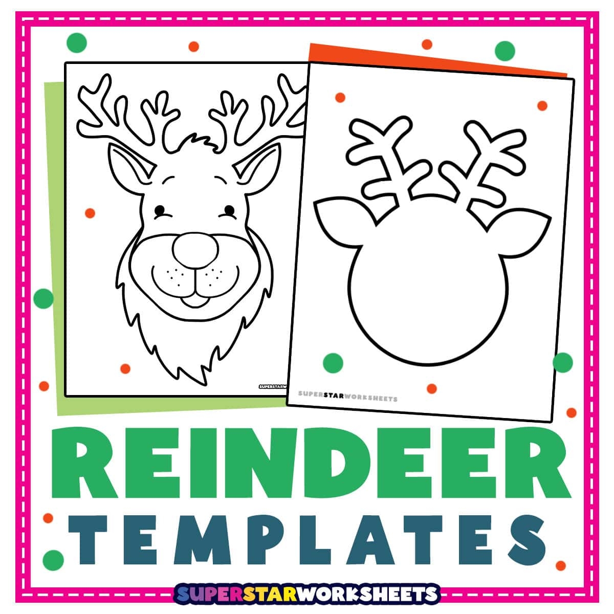 Reindeer Template Free Printables Superstar Worksheets Reindeer Template Free Printables Superstar Worksheets