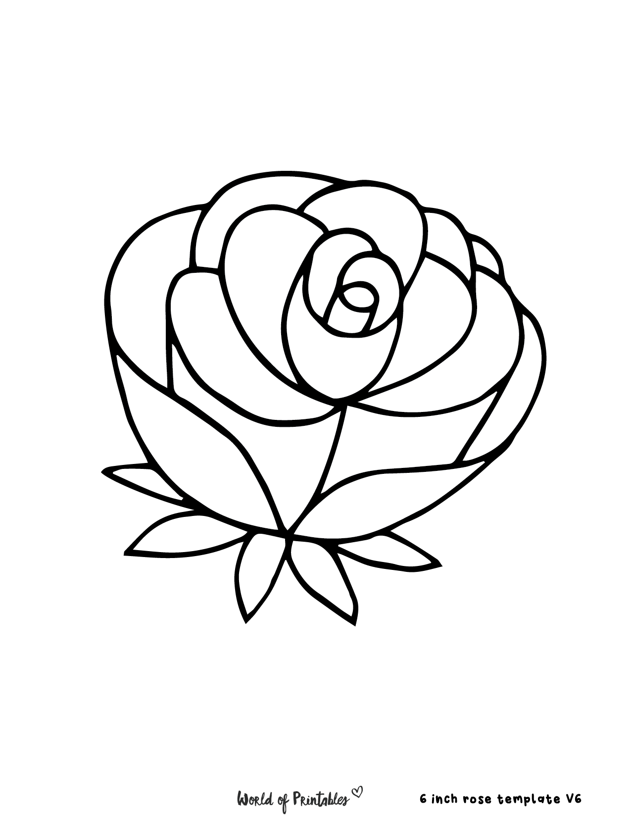 Rose Template 68 Styles For Fun Activities Crafts World Of Printables Rose Template 68 Styles For Fun Activities Crafts World Of Printables