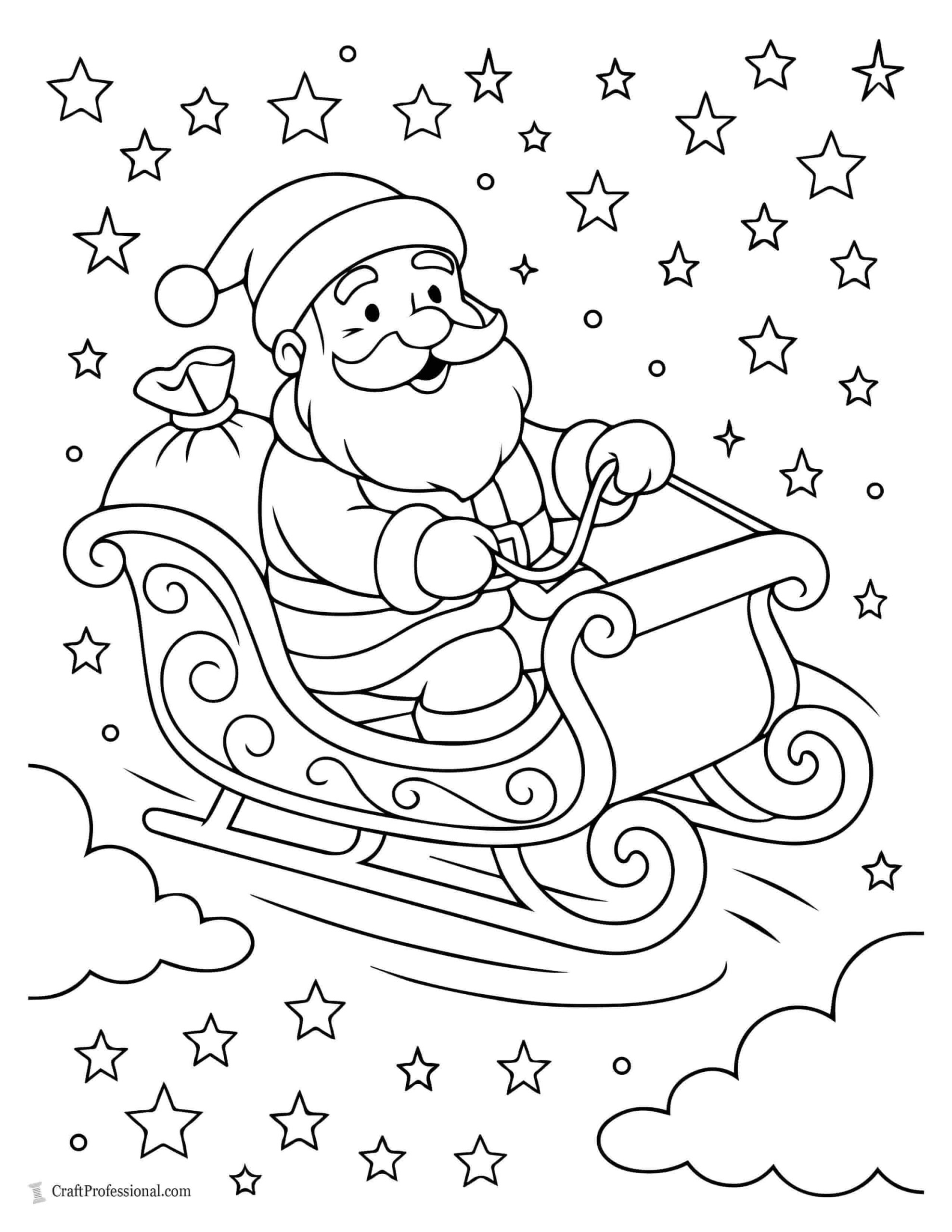 santa claus coloring pages printable