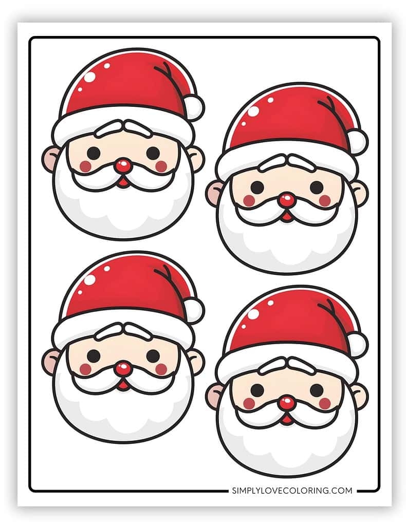 santa claus face template printable santa claus face template printable