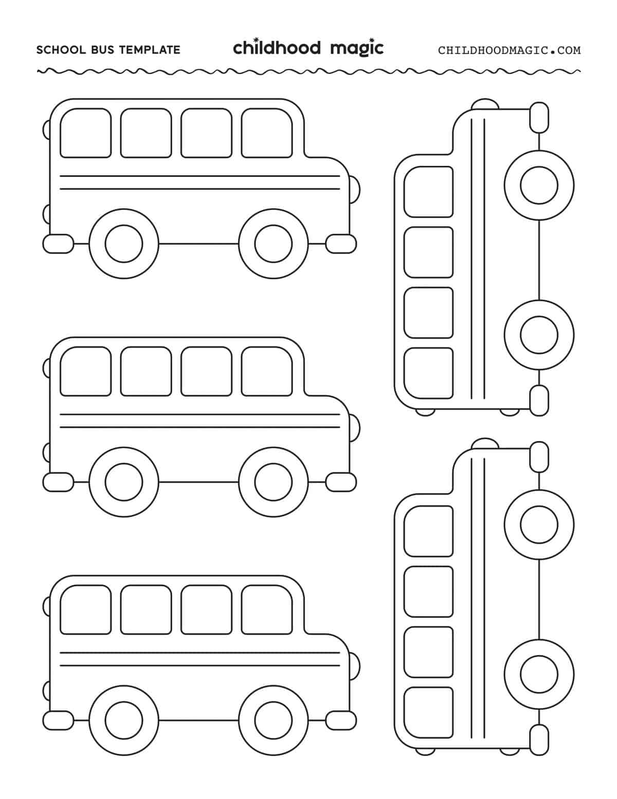 School Bus Template 