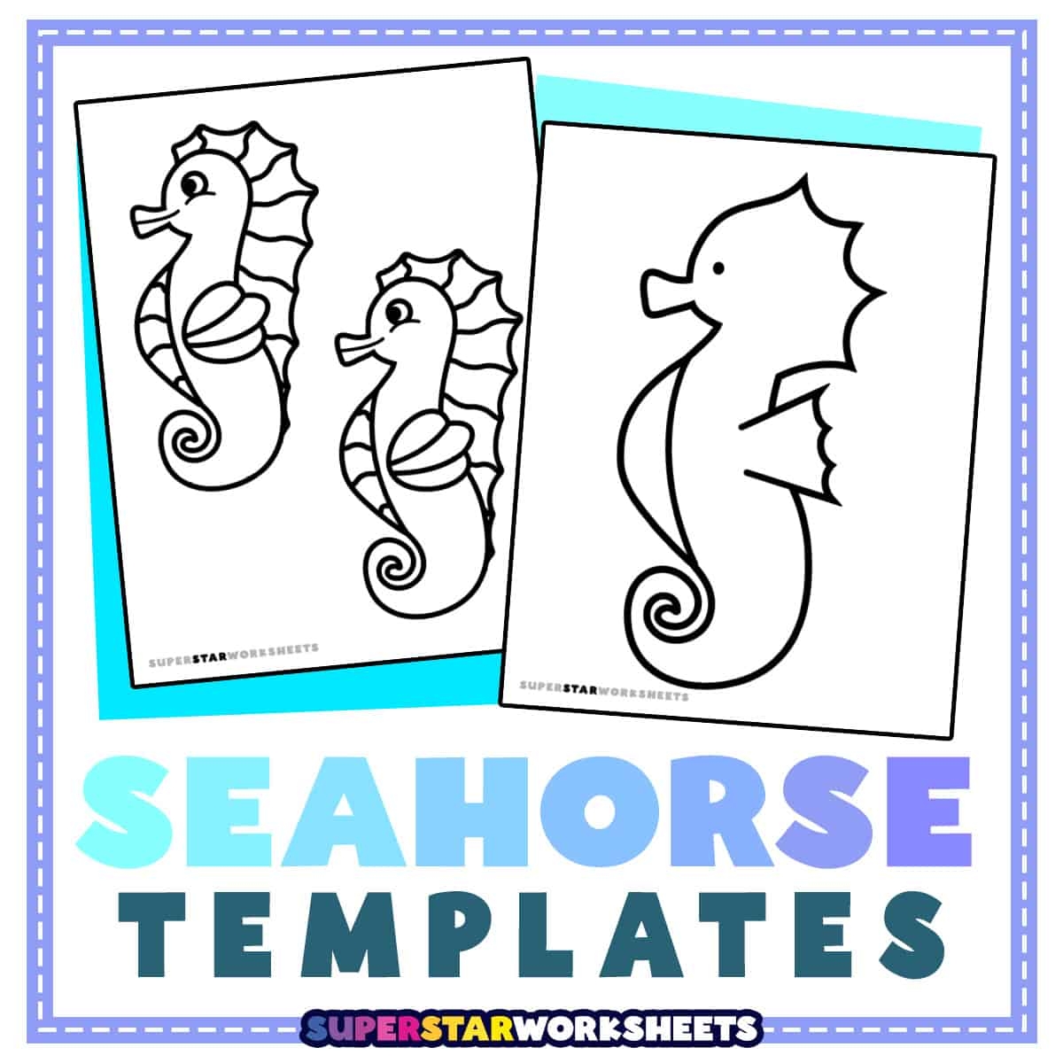 Seahorse Template Free Printables Superstar Worksheets Seahorse Template Free Printables Superstar Worksheets