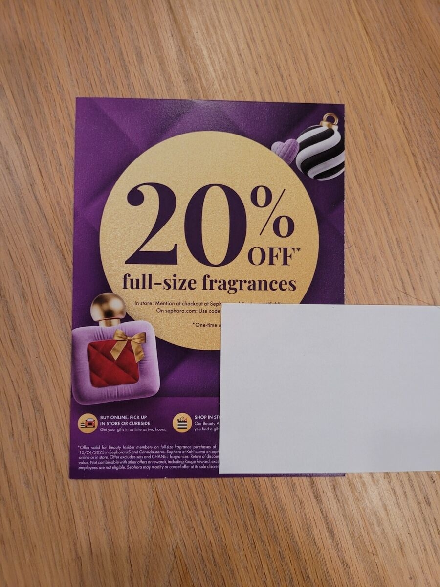Sephora 20 Off Coupon For Full Size Fragrances December 13 24 The For All Event EBay Sephora 20 Off Coupon For Full Size Fragrances December 13 24 The For All Event EBay