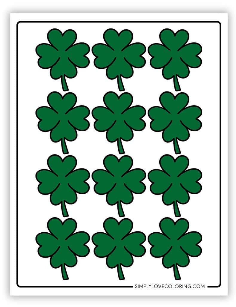 free printable green shamrock template