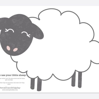 Sheep Sticking Activity FREE PRINTABLE Whirlybobble Parenting Lifestyle Blog