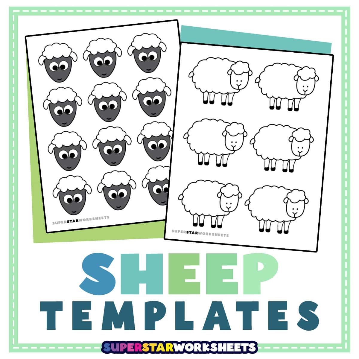 Sheep Template Free Printables Superstar Worksheets Sheep Template Free Printables Superstar Worksheets
