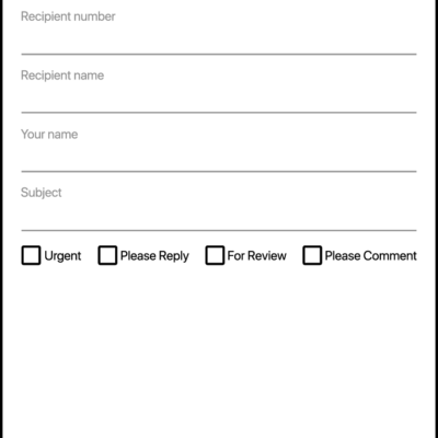 Simple Fax Cover Sheet PDF Template