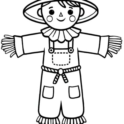 Simple Scarecrow Template Rooftop Post Printables