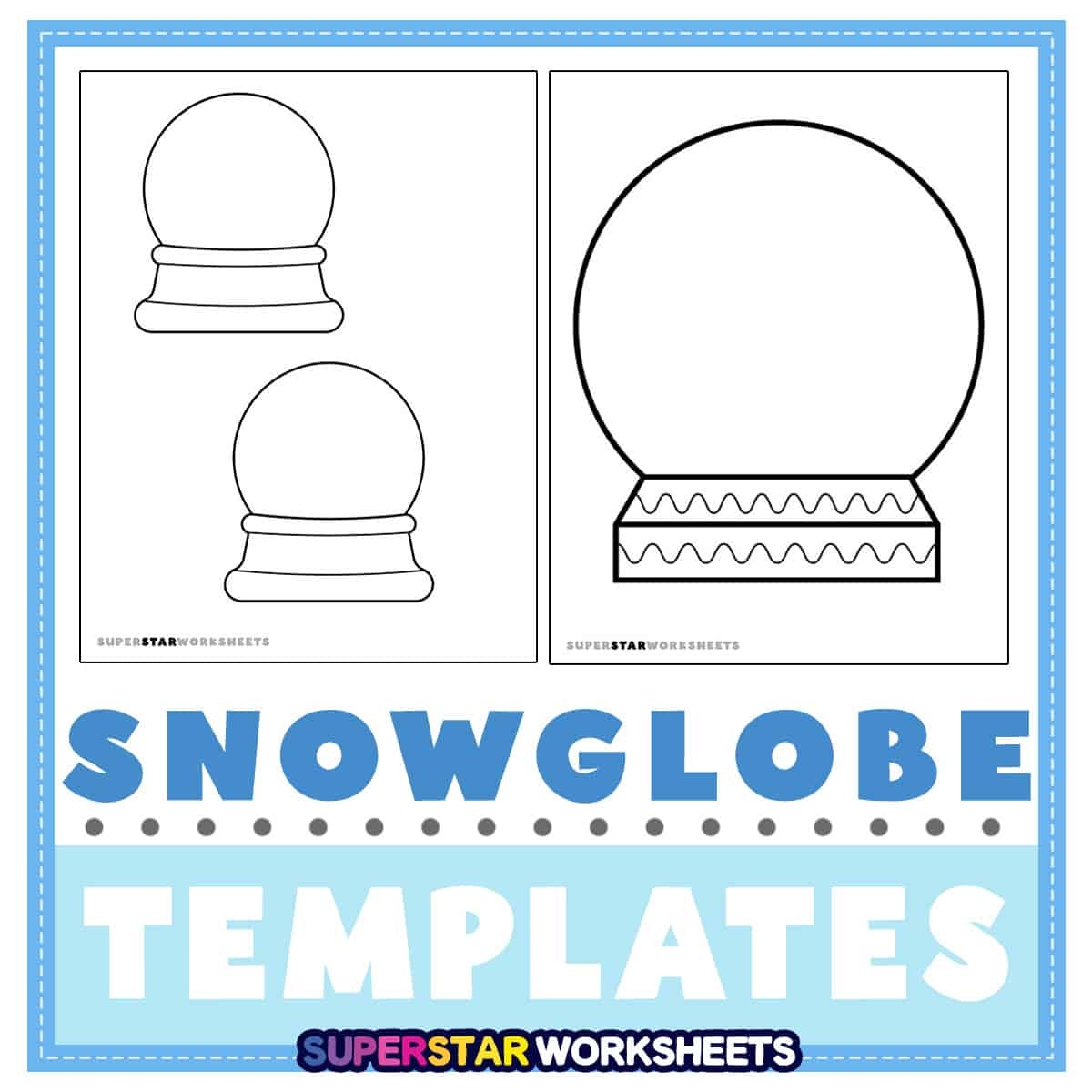 Snow Globe Templates Free Printables Superstar Worksheets Snow Globe Templates Free Printables Superstar Worksheets