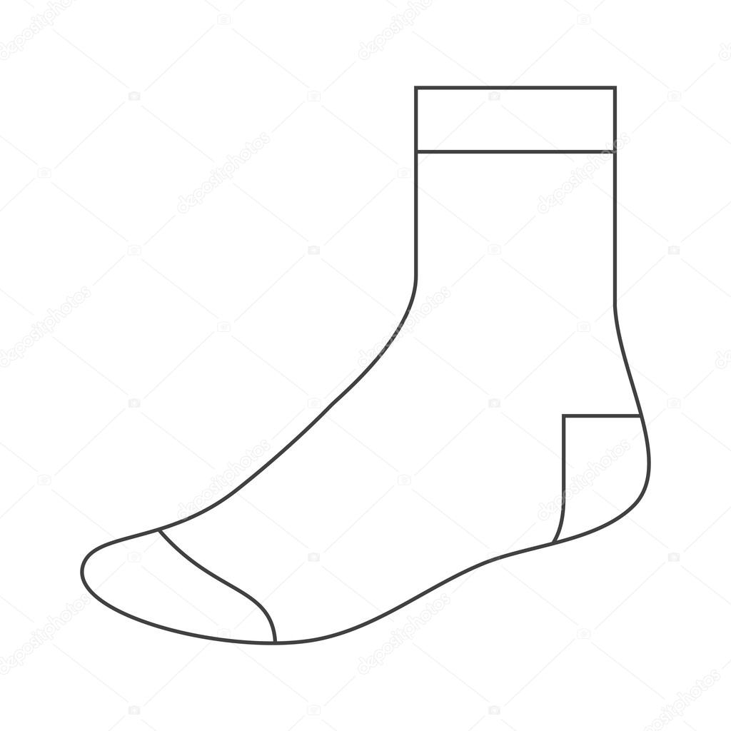 Sock Template Stock Vector By nikolae 13856191 Sock Template Stock Vector By nikolae 13856191
