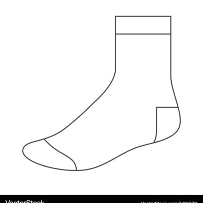 Sock Template Vector Images over 7 800