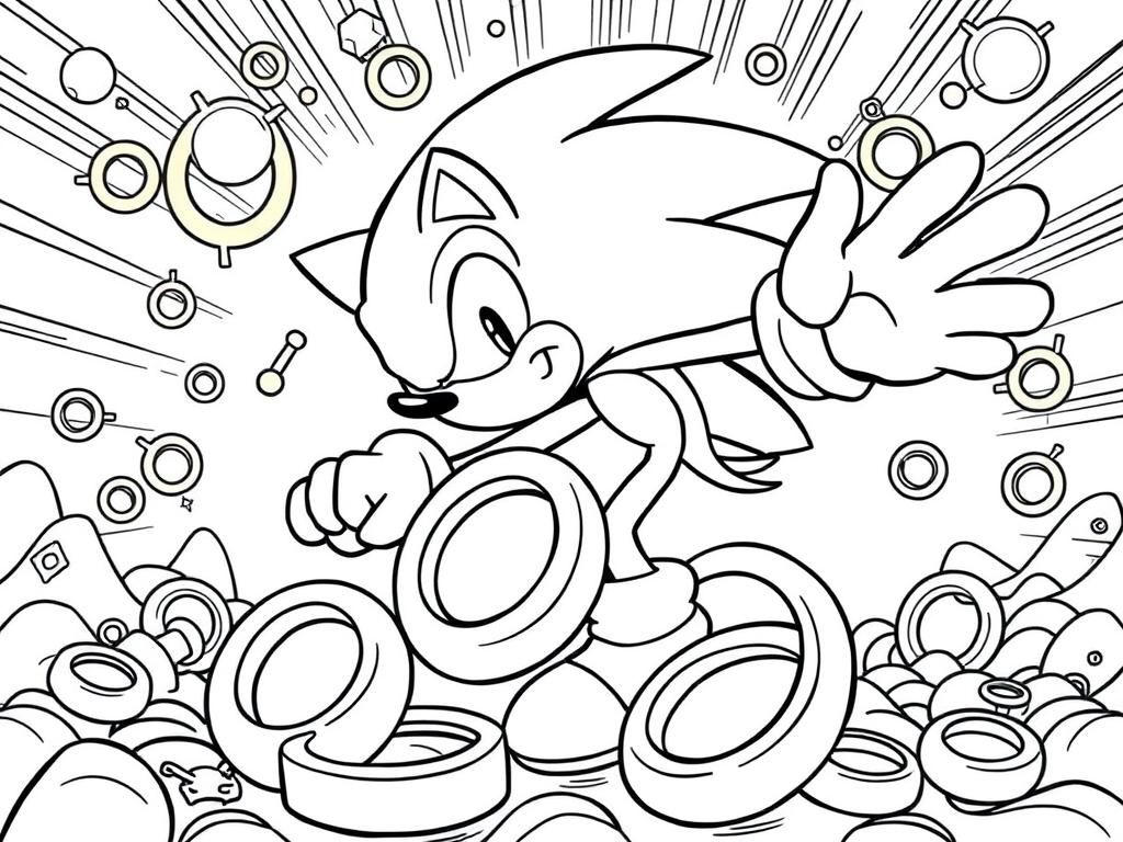printable sonic the hedgehog coloring pages