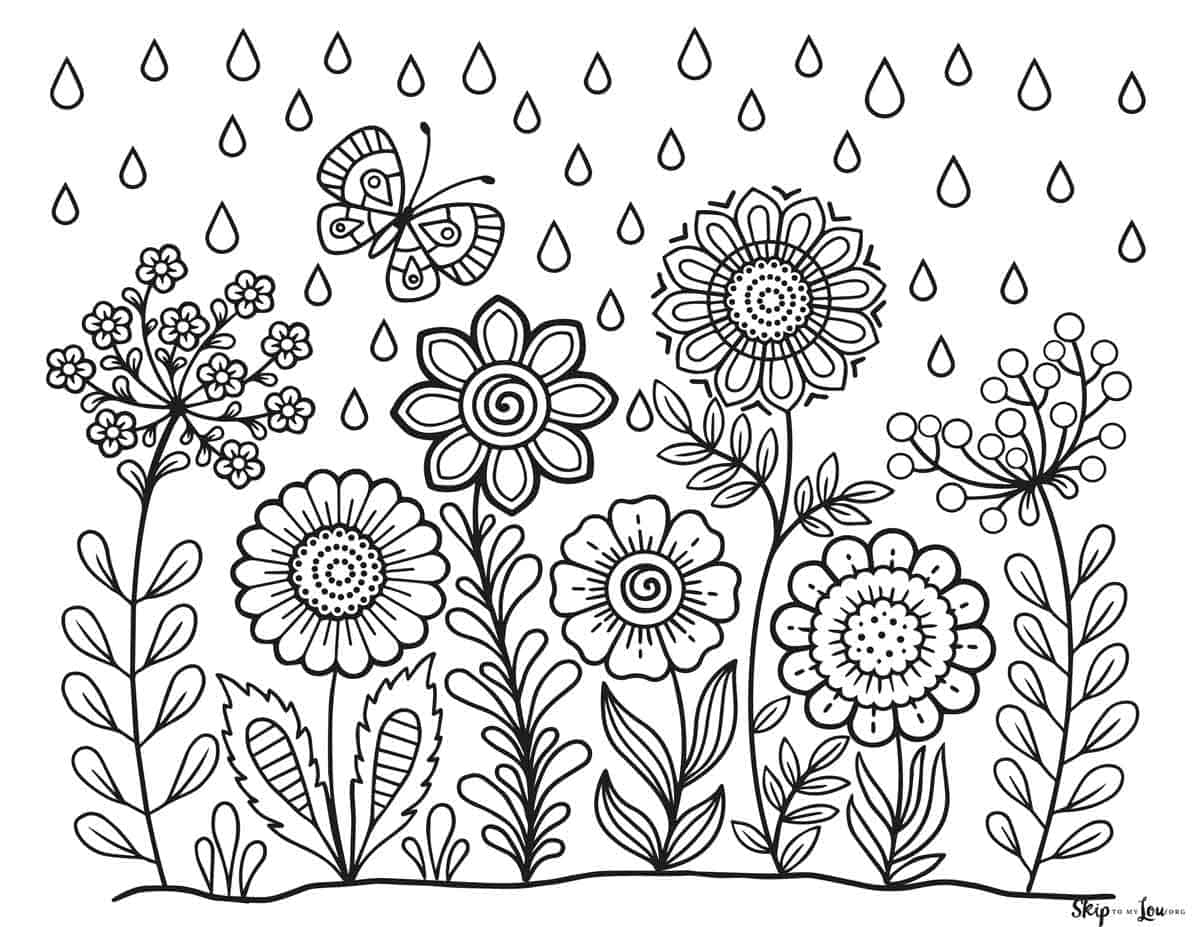 spring coloring pages printable spring coloring pages printable