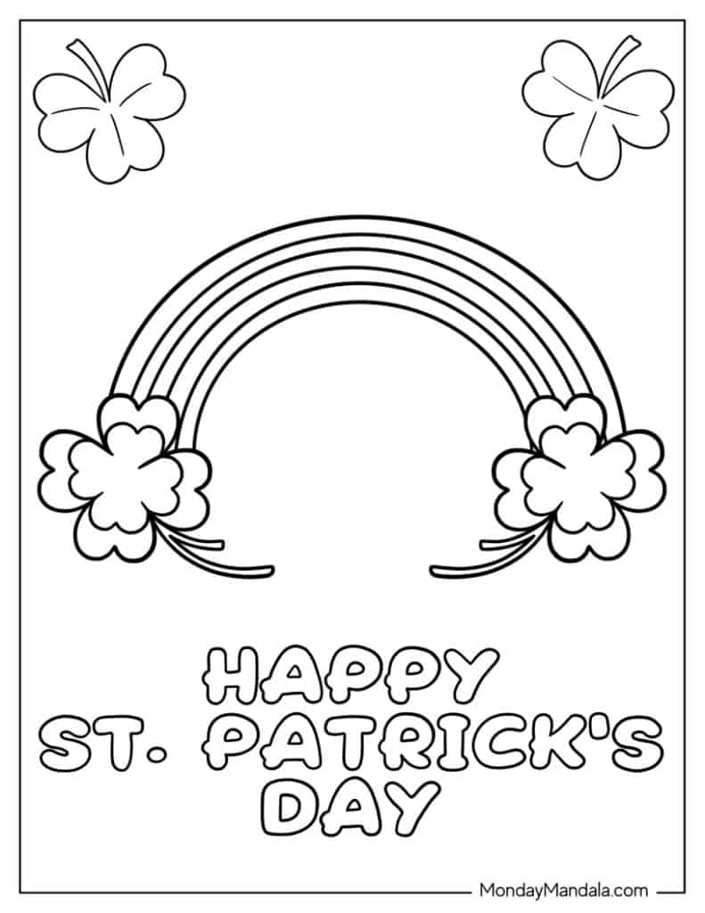 free printable st patrick day coloring pages