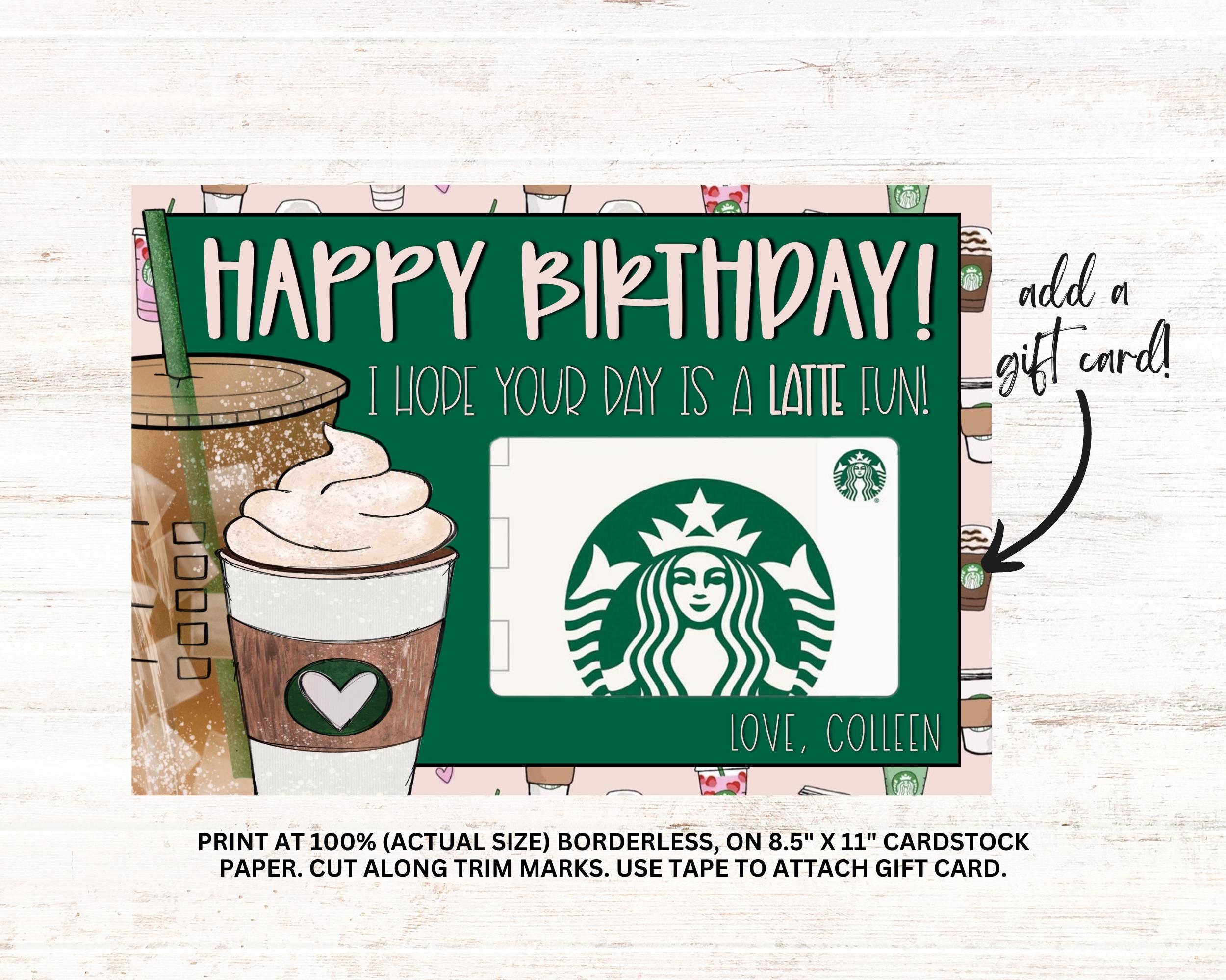 starbucks printable gift card