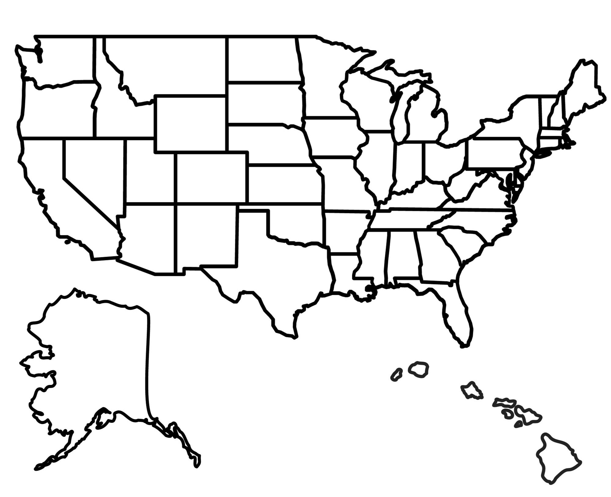 map of usa printable