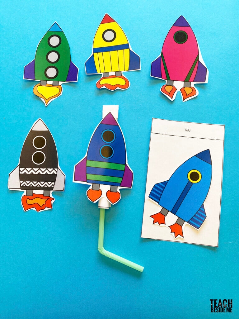 Straw Rocket With Printable Template Teach Beside Me Straw Rocket With Printable Template Teach Beside Me