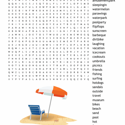 SUMMER Word Search WordMint