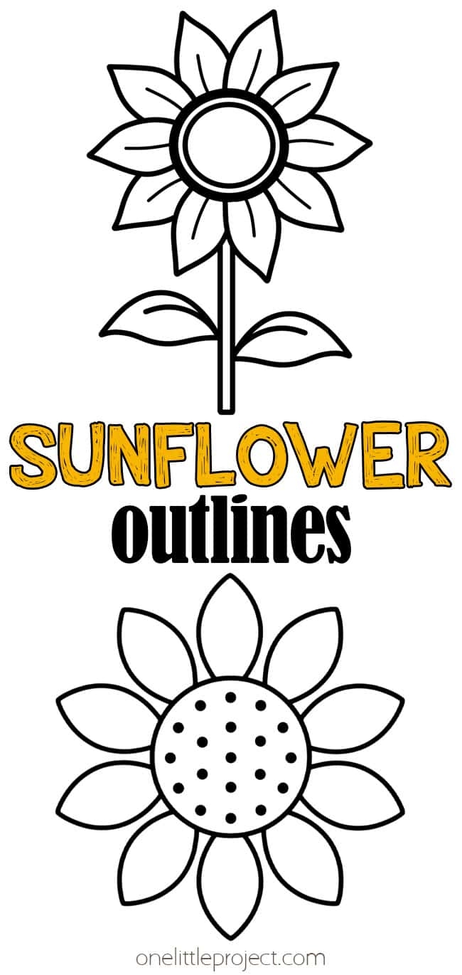 Sunflower Outline Free Printable Sunflower Templates