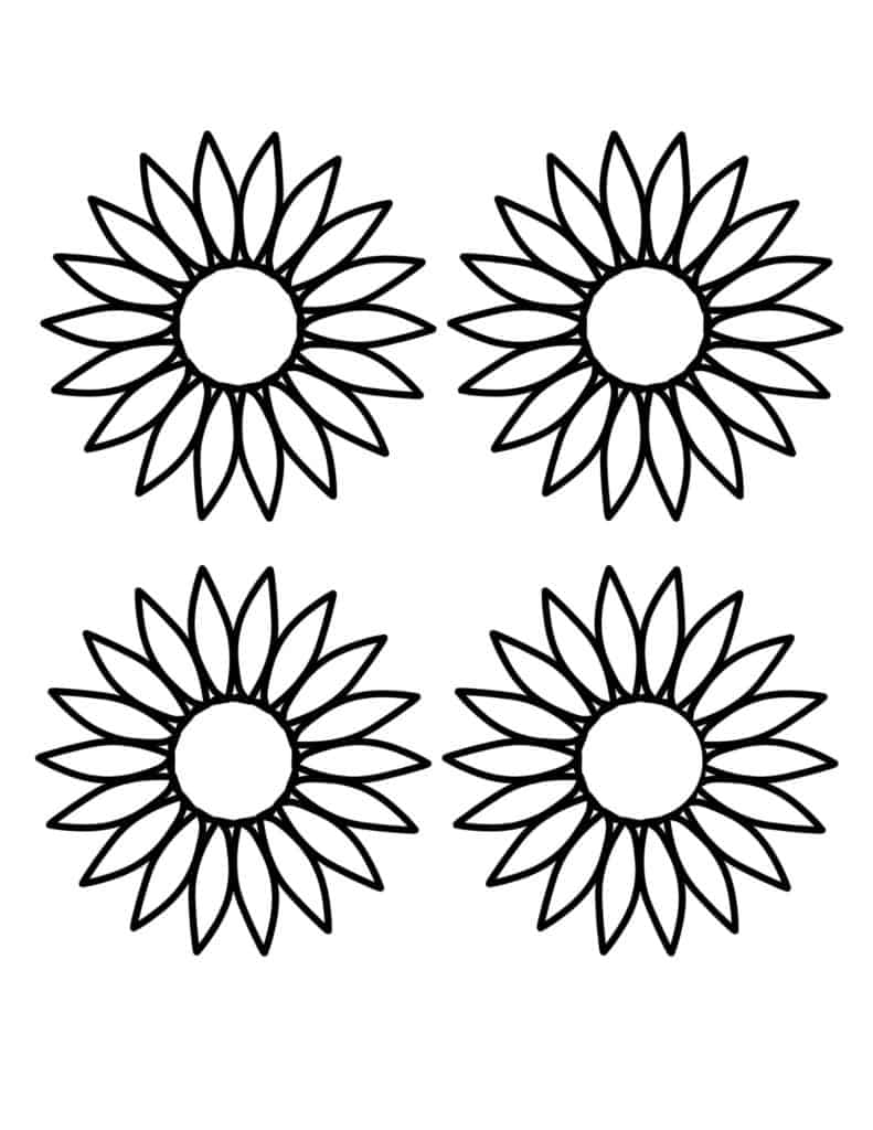 sunflower template printable