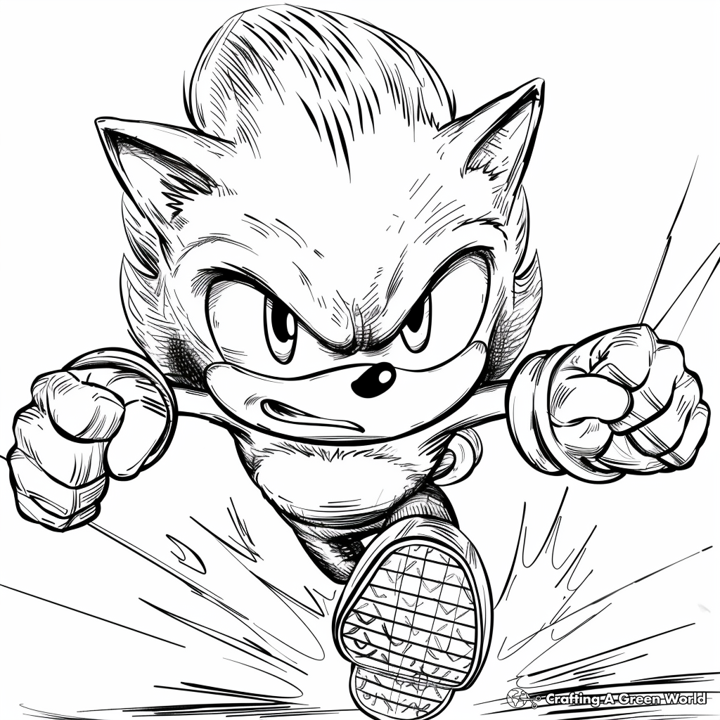 sonic the hedgehog printable coloring pages