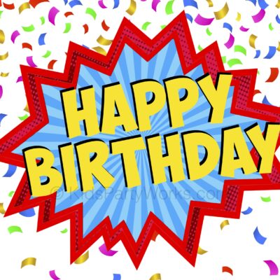 Superhero Happy Birthday Sign Superhero Printables Superhero Party Superhero Decorations Superhero Word Bubble Etsy