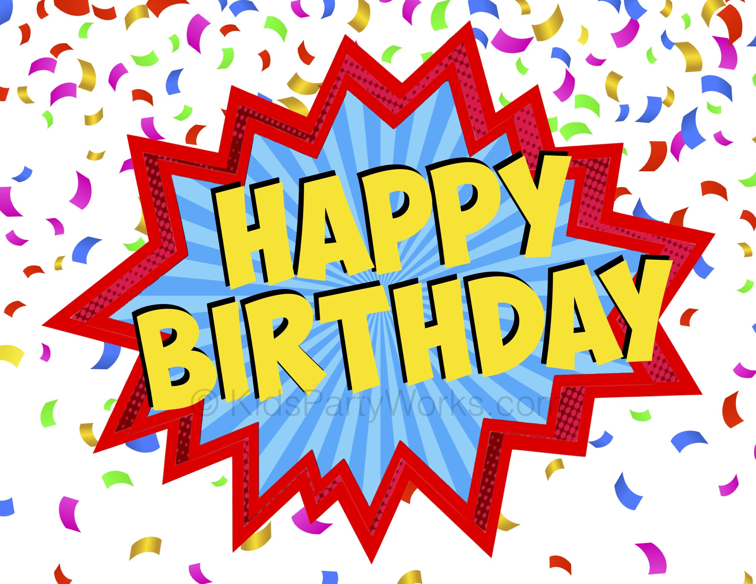 Superhero Happy Birthday Sign Superhero Printables Superhero Party Superhero Decorations Superhero Word Bubble Etsy