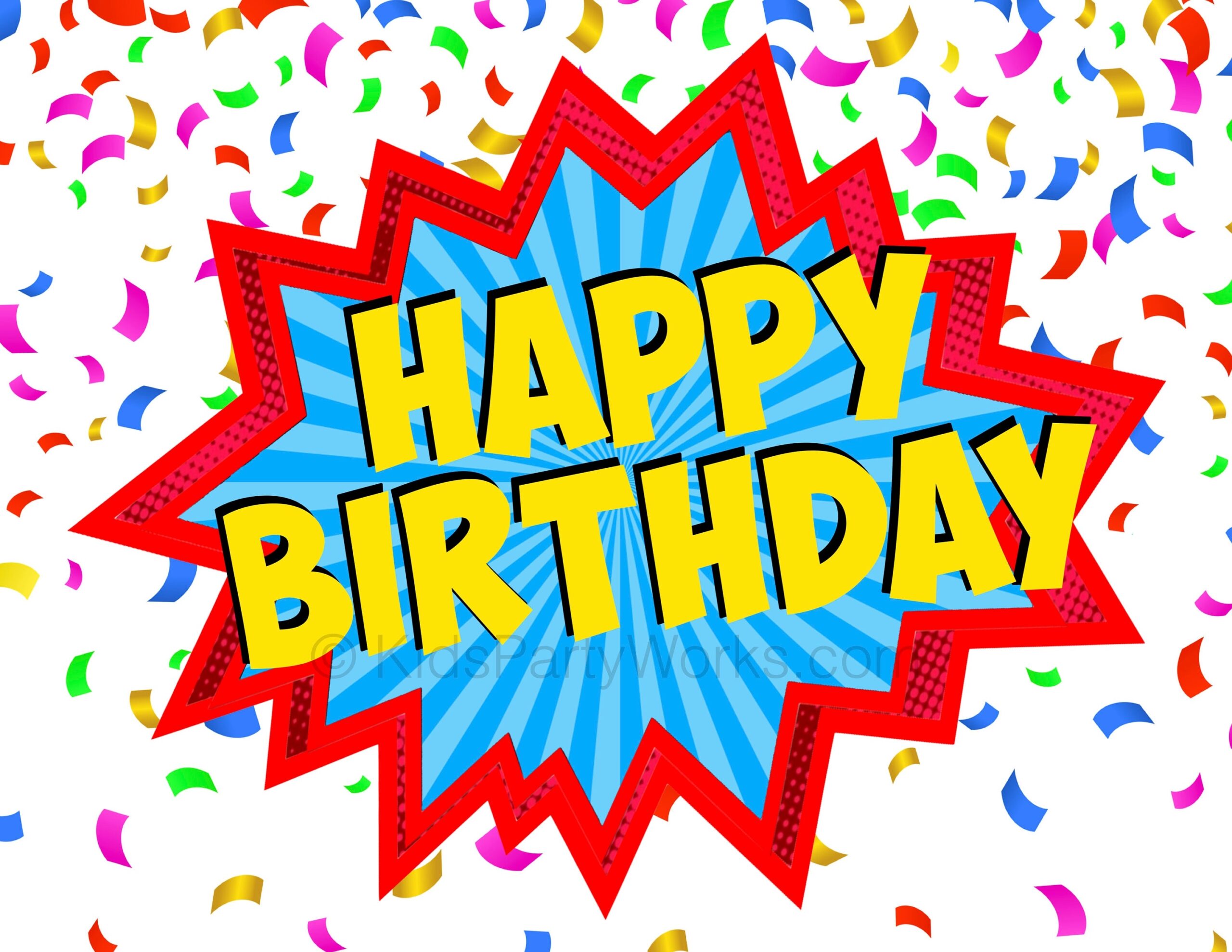 Superhero Happy Birthday Sign Superhero Printables Superhero Party Superhero Decorations Superhero Word Bubble Etsy