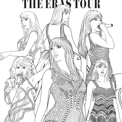 Taylor Swift The Eras Tour Coloring Pages Fan Art