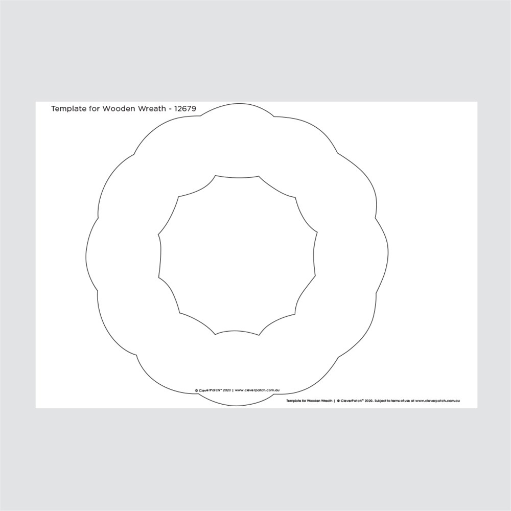 Template For Wooden Wreaths Christmas CleverPatch CleverPatch Art Craft Supplies