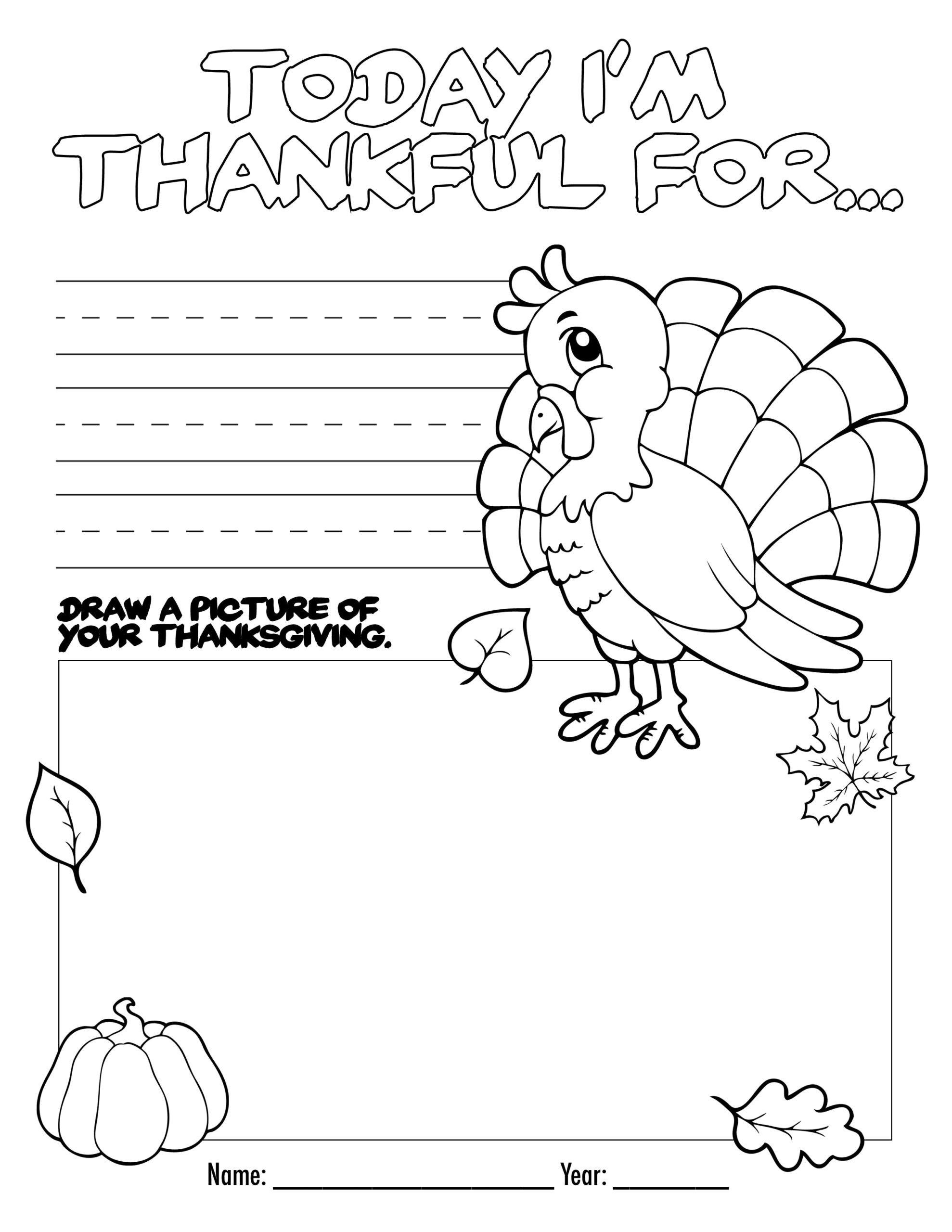 free printable thanksgiving coloring sheets