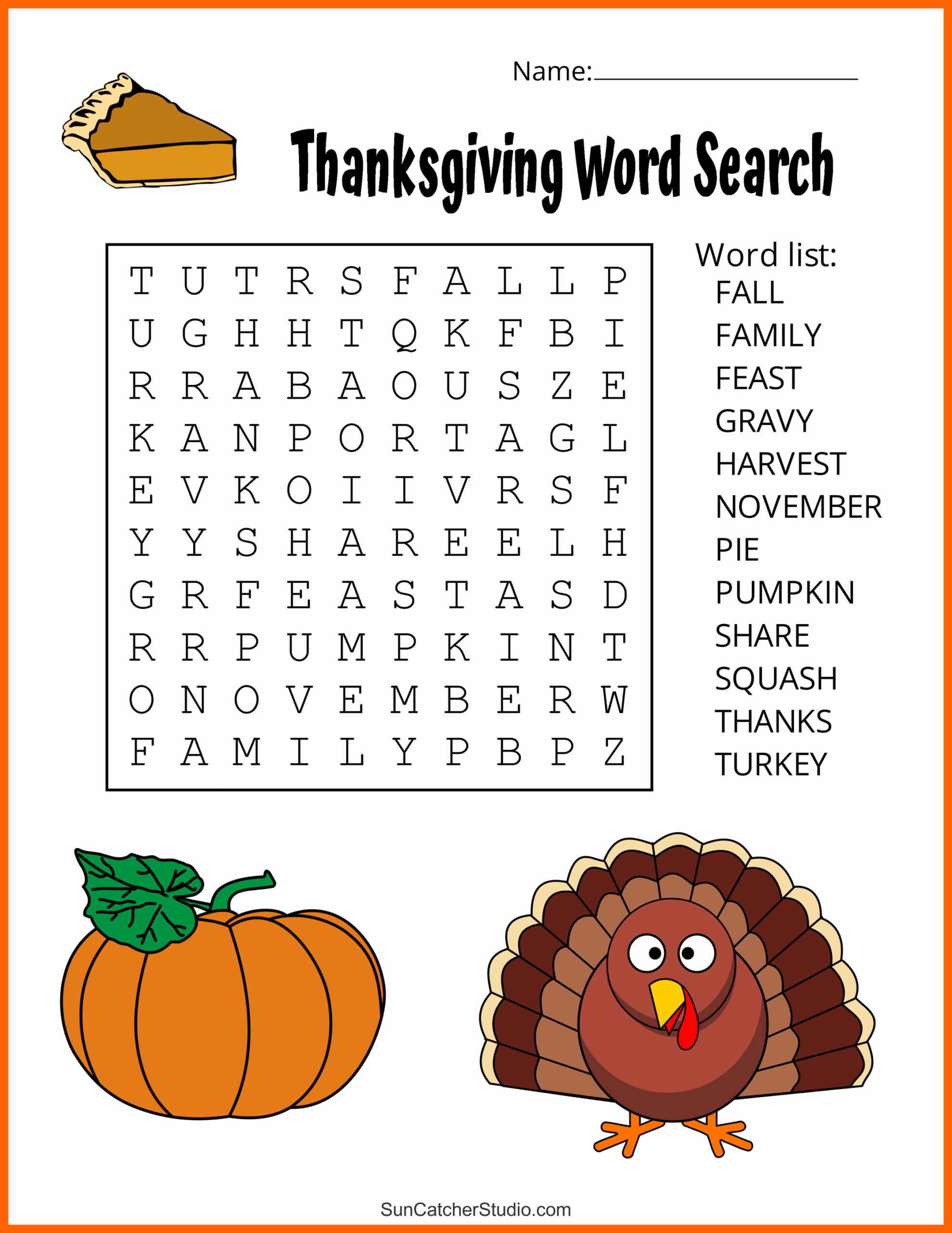 Thanksgiving Word Search Free Printable Puzzles Free Printables Monograms Design Tools Patterns DIY Projects