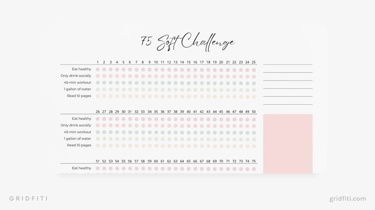 The 26 Best 75 Soft Challenge Templates Printable PDFs Digital