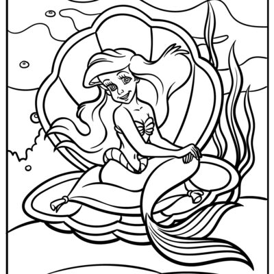 The Little Mermaid Ariel Coloring Pages 54 Free Printables