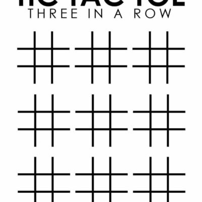 Tic Tac Toe Board Printable Free PDF Templates
